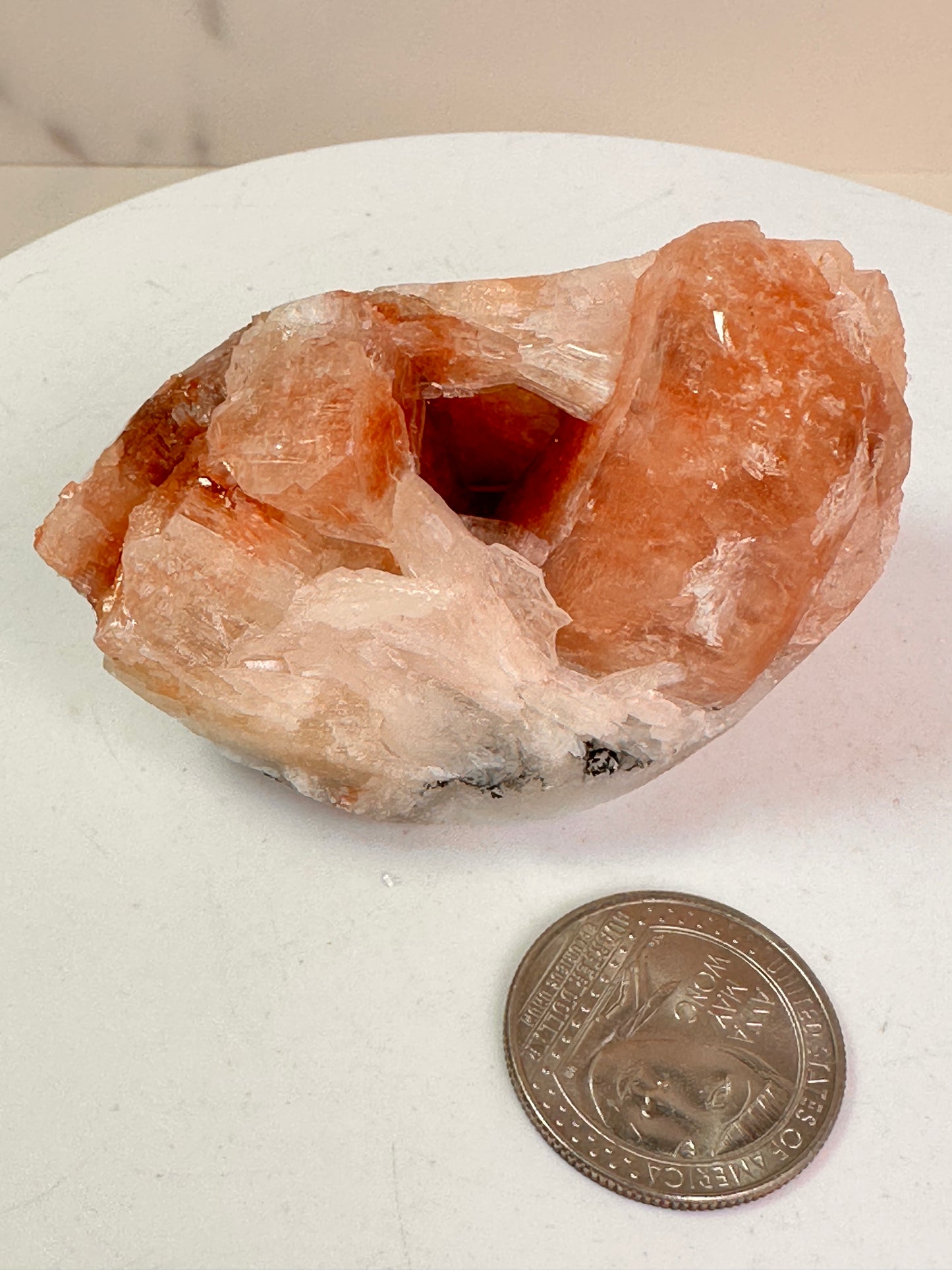 Red Apophyllite with Stilbite | India